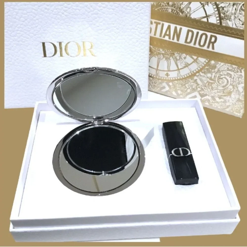 DIOR EXCLUSIVE POCKET MIRROR AND ROUGE DIOR FLORAL LIP CARE LONG WEAR